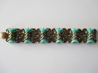 Vintage Selro Thermoset Armband Grün Bracelet Green Bild