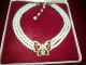 1970 ' S Avon Perlen & Strass Schmetterling Collier Halskette,  Signiert A.  Nachlaß Ketten Bild 4
