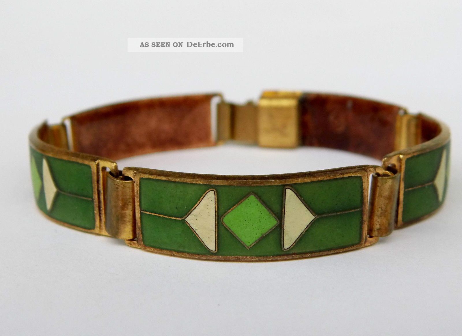 Vintage Armband Grün Emaille Enamel Schibensky Scholz & Lammel Perli Bracelet Schmuck & Accessoires Bild