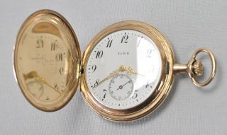 Taschenuhr Vergoldet Elgin Keystone Pocket Watch Gold Filled Antik Vintage Bild