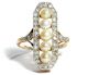 Diamanten & Perlen Ring In 585 Gold Und Platin Perle & Diamant / Naturperlen Ringe Bild 1