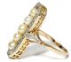 Diamanten & Perlen Ring In 585 Gold Und Platin Perle & Diamant / Naturperlen Ringe Bild 3
