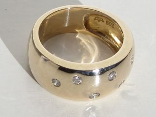 Massiver 585 Diamant Gelbgold Ring Goldring Ehering Verlobungsring Gold Ring Bild