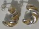 Massive 925 Silber Sterling Ohrringe Teilvergoldet Ohrschmuck Gross Schwer Milor Schmuck & Accessoires Bild 2