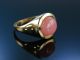 Ring Gold 375 Pink Opal Cabochon Pinkopal Opalring Rosa England Um 2005 Ringe Bild 1