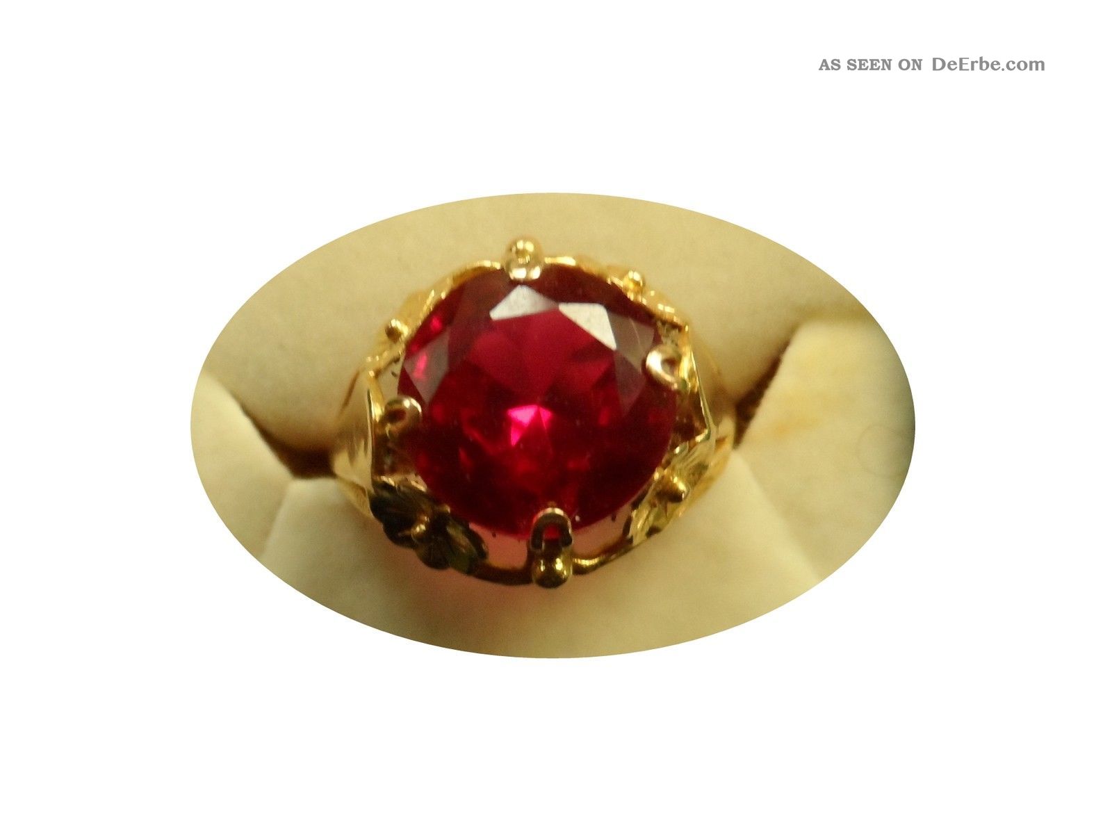 Prachtvoller Antiker Ring 18 K 750 Gold Rubin Gr.  51 Tolles Design Unikat ? Ringe Bild
