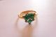 Sehr Exclusiver Prachtvoller Jugendstil Art Nouveau Ring Gold 585 Smaragd Perlen Ringe Bild 4