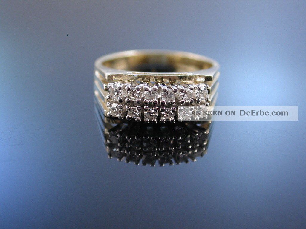 Ring Gelbgold 585 Diamanten Frankfurt Um 1968 Ringe Bild