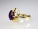 Art Deco Damen 585 14k Gelbgold Gold 8 Ct Echter Amethyst Ring,  Antik,  Größe 54 Schmuck nach Epochen Bild 4