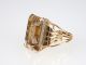 Art Deco Damen 750 18k Gelbgold 20 Ct Rauchtopas Ring,  Antik,  Größe 52 Schmuck nach Epochen Bild 1
