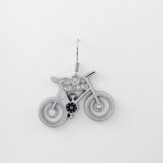 1x Männer Retro Strasssteine Ohrringe Earrings Xdh202 Fahrrad Bicycle Bike Bild