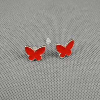 1x Retro Strasssteine Anhänger Ohrringe Earrings Xj0571 Schmetterling Butterfly Bild