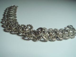 Breites Antikes Besonderes Jugendstil Damen Armband Echt Silber 800 Um 1900 Bild