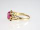 Art Deco 585 Gelb Gold 2 Ct Pink Turmalin Ring,  Unikat,  Antik Ringe Bild 3