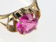 Art Deco 585 Gelb Gold 2 Ct Pink Turmalin Ring,  Unikat,  Antik Ringe Bild 8