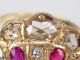 Jugendstil 585 Gelb Gold 0,  50 Ct Rubin 1,  20 Ct Diamant Ring,  Cluster,  Antik Ringe Bild 8