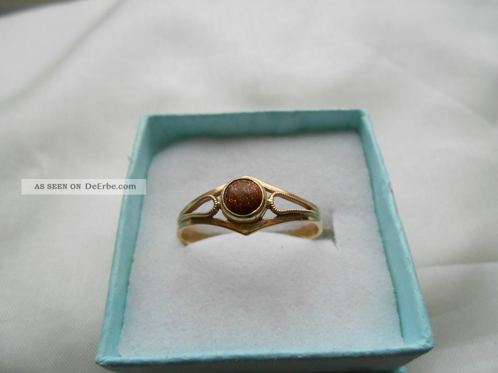 Eleganter Alter Ring Mit Stein Russisches Rosegold 583 Gestempelt Ringe Bild