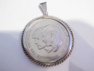 Münzanhänger Silber 835 Er Lady Diana Und Prince Of Wales1981 835er Silber Bild