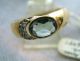 585er Gold Aquamarin & Brillant Ring Gr.  57,  5 Ringe Bild 2