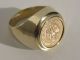 Massiver Münzring Antik Sammlermünze Dos Pesos 1945 900/585 Gold 21,  6ct Ringe Bild 1