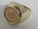 Massiver Münzring Antik Sammlermünze Dos Pesos 1945 900/585 Gold 21,  6ct Ringe Bild 7