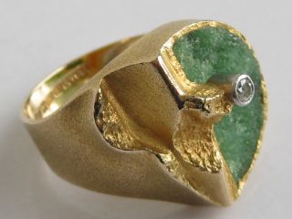Lapponia 750 Gelbgold Ring Diamant Zoisit 750 Gold Designer Diamantring Bild