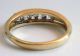 Exklusiver 585 Gold Ring Mit 5 Diamanten Um 1950 Ringe Bild 3