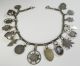 Vintage Bettelarmband Silber ' Alpenblumen ' AnhÄnger Austrian Charm Bracelet B015 Schmuck & Accessoires Bild 6