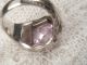 Antik Ring Siegelring Massiv 835 Silber Verziert Amethyst Facetten Rg 56 / 10,  5g Ringe Bild 4