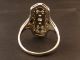 Filigraner Ring - Art Déco - Mit Altschliff - Diamanten,  Emaille - 585er Weißgold Ringe Bild 7