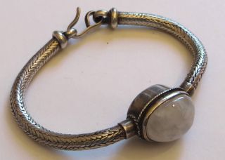Panzerketten Armband,  925 Si.  Mit Opal Bild