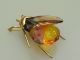 Große Brosche Silber 925 Vergoldet Swarowski Biene Insekt Fliege Broschen Bild 1