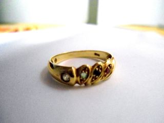- - 585er Gold Ring - - Mit 4 Edelsteinen - - Echt Gold Solitär - - 2,  3 G Bild