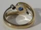 750 Gold Diamantring Diamant Saphir 18 Kt Gelbgold Ring Weißgold,  2 Diamanten Ringe Bild 3