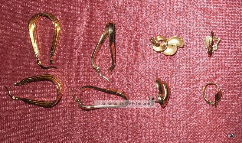Gold Schmuck Konvolut Ohrringe 333,  375 - Altgold Aus Nachlass Schmuck & Accessoires Bild