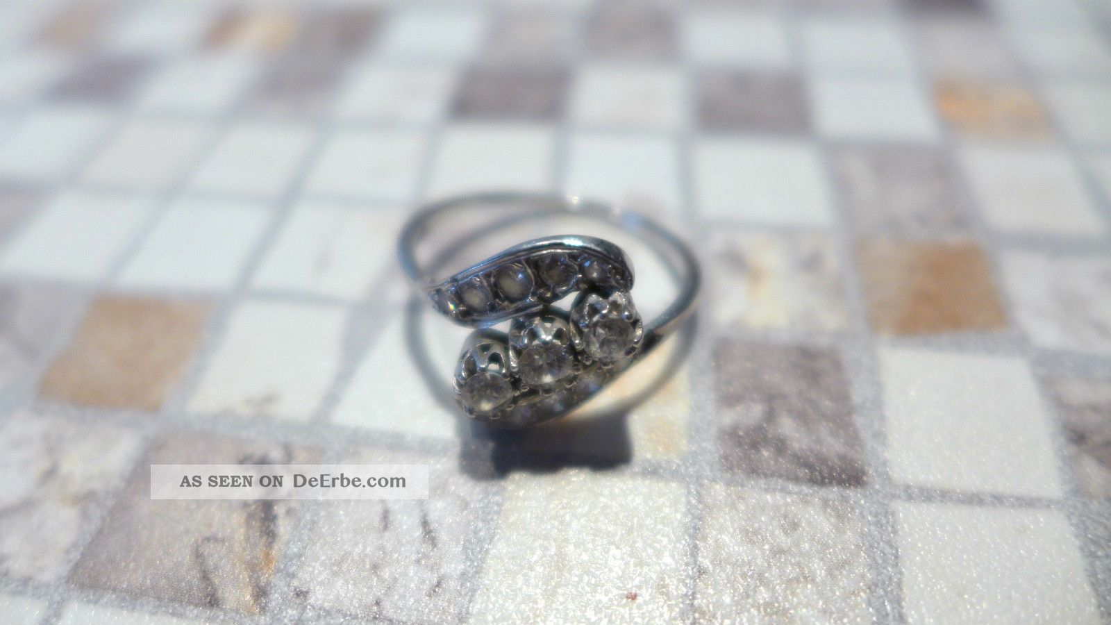 Art Deco / Weiß Gold / Diamant / Brilliant Ring / 585 / 14 K / 0,  5 Karat 18,  5 Ringe Bild