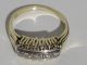 Antiker 585 Gelbgold Ring Mit 5 Diamaten In Weißgold 14 Kt Gold Diamantring Gold Ringe Bild 1