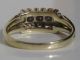 Antiker 585 Gelbgold Ring Mit 5 Diamaten In Weißgold 14 Kt Gold Diamantring Gold Ringe Bild 2