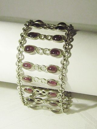 Ausgefallenes Amethyst - Armband,  925er Silber / Antikschmuck/ Art Deco / Top Bild
