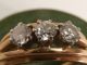 14 K.  Goldring Um 1900,  585er Gold Punz.  Mit 3 Stück Diamanten Geprüf.  Altschliff Ringe Bild 5