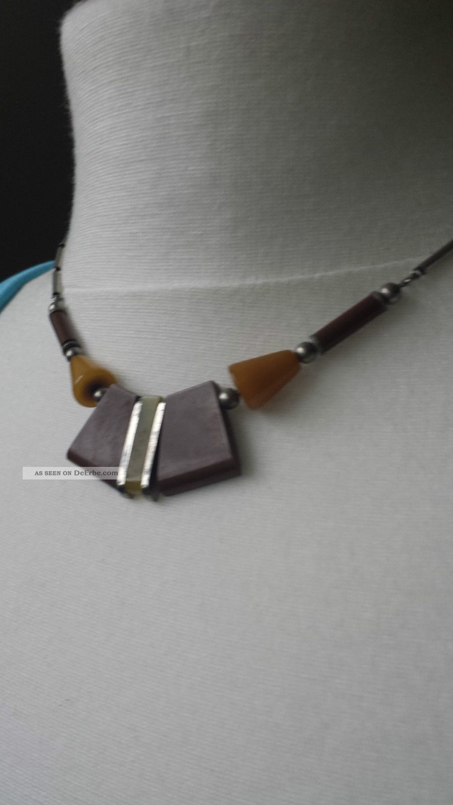 Collier – Jakob Bengel – Bakelit Galalith – Art Deco Bauhaus Machine Age