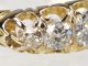 Jugendstil Damen England 750 18k Gelbgold 0,  93 Ct Diamant Band Ring,  Antik,  Gr.  58 Ringe Bild 4