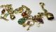 Vintage Bettelarmband 585 (14k) Gold 10 AnhÄnger Charm Bracelet GlÜck Luck B012 Schmuck & Accessoires Bild 3