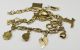 Vintage Bettelarmband 585 (14k) Gold 10 AnhÄnger Charm Bracelet GlÜck Luck B012 Schmuck & Accessoires Bild 5