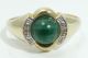 Damen - Ring - 585/gold 1950 - Malachit - Besatz - Ring - Kopf=10x11mm - Ring Gr.  59/18,  8mm Ringe Bild 2