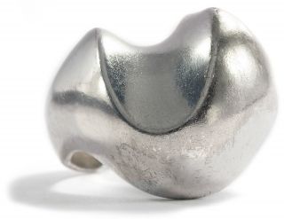 Skandinavisches Design: Expressiver Vintage Silber Ring Skandinavian Silver Grt Bild