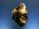 Grosser Ring Gelb Gold 750 Aquamarinblauer Verneuil Spinell Massiv Und Schwer Ringe Bild 2