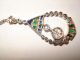 Top Art Deco / Jugendstil Collier Weiss,  Gelb - Gold 750 ? Diamant Smaragd Saphir Schmuck nach Epochen Bild 5