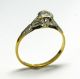 750er Gold Ring Mit Diamant Um 1900 - S2748 Schmuck nach Epochen Bild 1