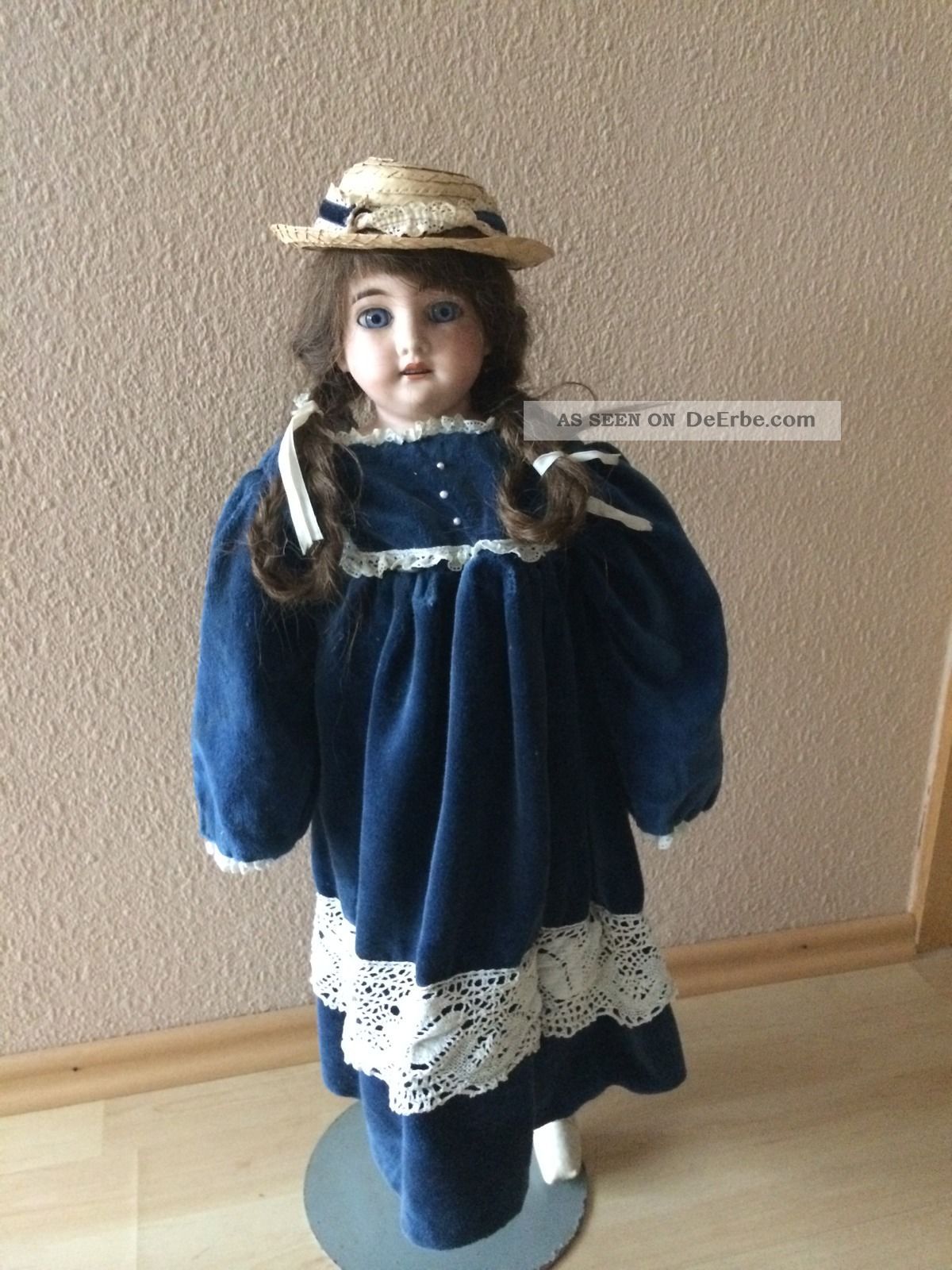 Alte Cuno & Otto Dressel Porzellan Puppe Ca.  65 Cm Lederkörper 1910 Porzellankopfpuppen Bild